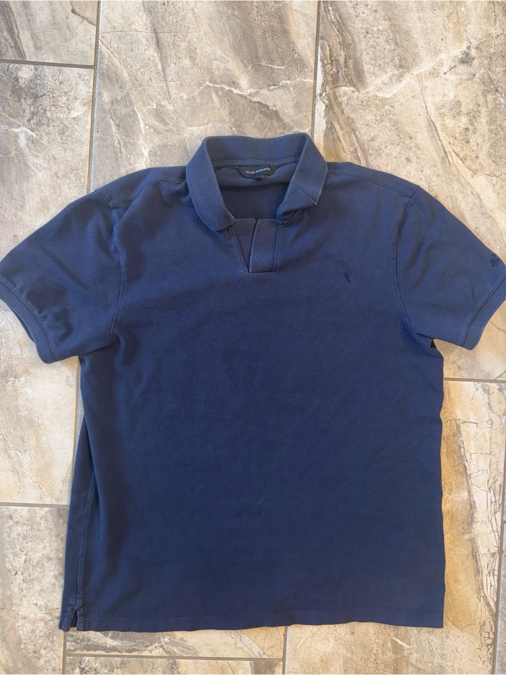 Club Monaco Men's Navy Short-Sleeve Polo